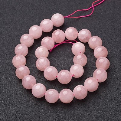 Natural Rose Quartz Beads Strands X-GSR14mmC034-1