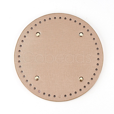 PU Leather Flat Round Bag Bottom FIND-WH0056-05B-1