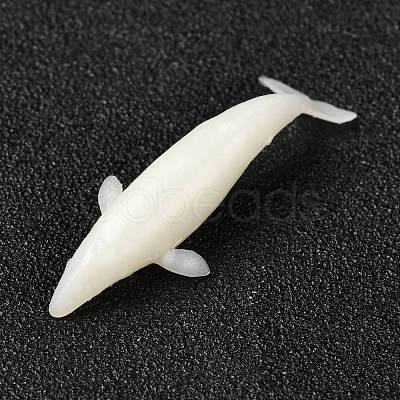 Whale Shaped Plastic Decorations DIY-F066-17-1