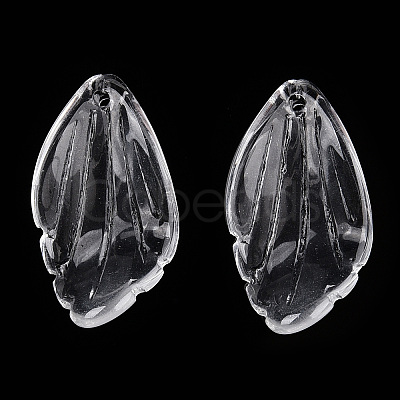 Transparent Glass Petal Beads GLAA-N001-11-1