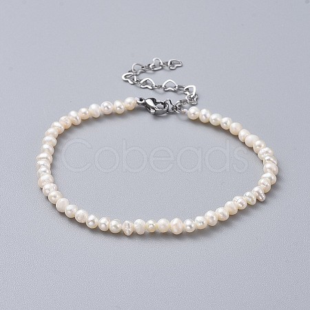 Natural Freshwater Pearl Beads Bracelets X-BJEW-JB04618-1
