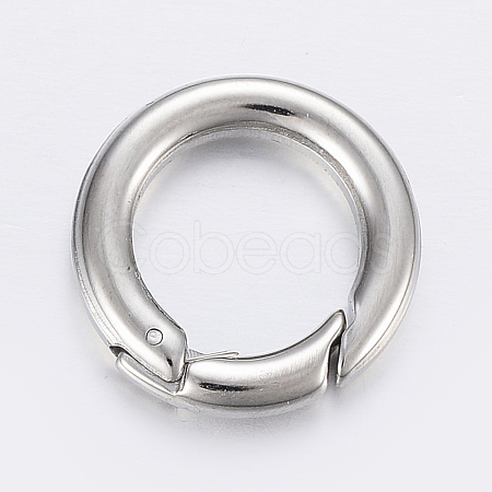 Tarnish Resistant 304 Stainless Steel Spring Gate Rings STAS-P198-09A-1