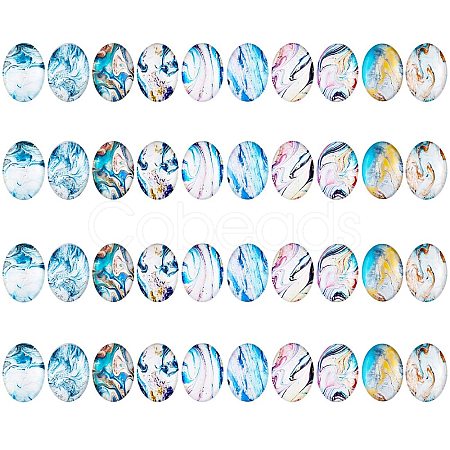 Glass Cabochons GGLA-WH0002-004-1