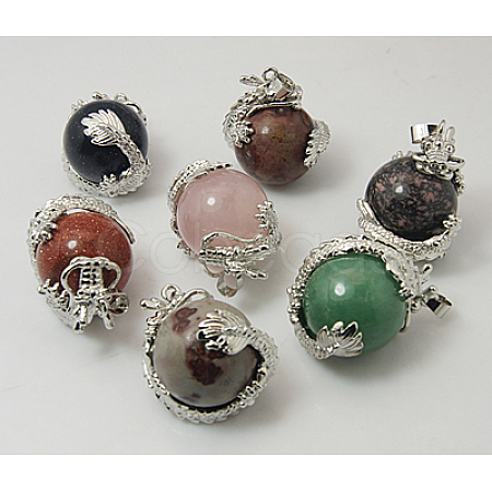 Natural & Synthetic Mixed Stone Pendants G-H1527-M-1