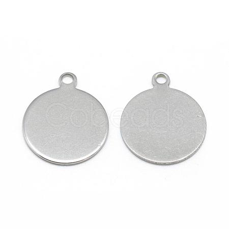 201 Stainless Steel Stamping Blank Tag Pendants STAS-Q213-03-25mm-1