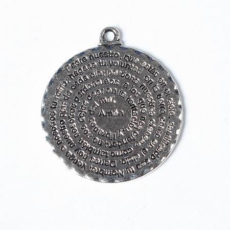 Lead Free & Cadmium Free Antique Silver Tibetan Style Pendants X-TIBEP-35029-AS-RS-1