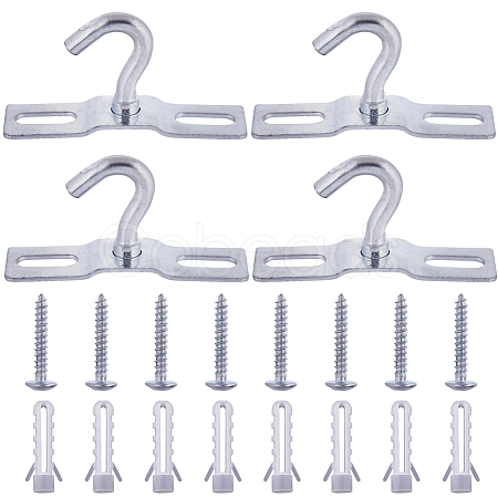 Iron Pad Eye Plate Ceiling Hooks AJEW-WH0038-62P-01-1