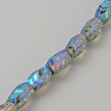 Transparent Electroplate Glass Beads EGLA-TAC0005-01G-1