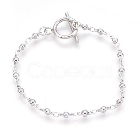 304 Stainless Steel Link Chain Bracelets BJEW-P237-29P-1