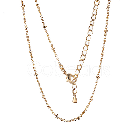 Long-Lasting Plated Brass Cable Chain Necklaces X-NJEW-K112-09G-NF-1