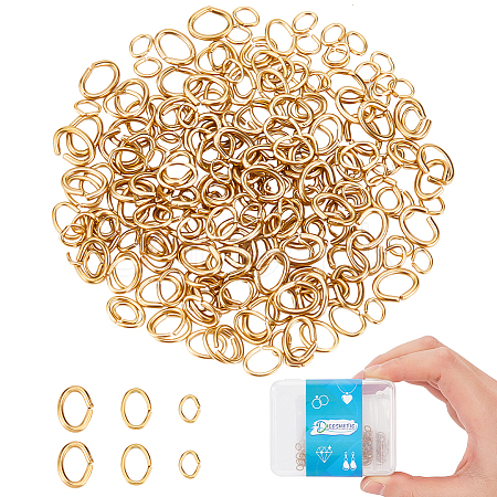 DICOSMETIC 210Pcs 3 Styles 304 Stainless Steel Jump Rings STAS-DC0011-93-1