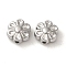 Non-Tarnish 304 Stainless Steel Beads, Flower, Stainless Steel Color, 8x4mm, Hole: 1.2mm