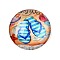 Glass Cabochons, Half Round with Ocean Theme, Colorful, Shoes, 34.5x9.5mm