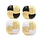 PVD Vacuum Plating Golden 304 Stainless Steel Stud Earrings for Women, with Enamel, Square, Mixed Color, 21x21mm