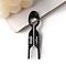 Cellulose Acetate(Resin) Claw Hair Forks, Hair Accessories for Women & Girls, Black, 69x12mm