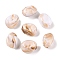 Opaque Acrylic Beads, Two Tone Color, Nuggets, Floral White, 23x19x16mm, Hole: 2.2mm, about 134pcs/500g