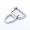 Zinc Alloy Zipper Slider, for Garment Accessories, Silver, 1.9x1.45x0.3cm, Hole: 0.35x1cm