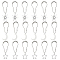 Olycraft 18Pcs 3 Style Universe Theme Iron Shower Curtain Rings for Bathroom, with Tibetan Style Alloy Pendants, Sun & Moon & Star, Antique Silver & Platinum, 110~120mm, 6pcs/style