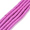 Handmade Polymer Clay Beads Strands, for DIY Jewelry Crafts Supplies, Heishi Beads, Disc/Flat Round, Orchid, 6x0.5~1mm, Hole: 1.8mm, about 290~320pcs/strand, 15.75 inch~16.14 inch(40~41cm)