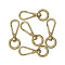 Zinc Alloy Swivel Clasps, Golden, 50mm, 5pcs/set