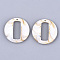 Acrylic Pendants, Imitation Gemstone Style, Flat Round, Linen, 39x39.5x7mm, Hole: 1.5mm, about 112pcs/500g