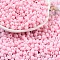 Opaque Acrylic Beads, Round, Pearl Pink, 4x3.5mm, Hole: 1.6mm, about 18000pcs/500g