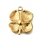 PVD Vacuum Plating 201 Stainless Steel Pendants, Clover Charm, Real 18K Gold Plated, 19x15x3mm, Hole: 1.6mm