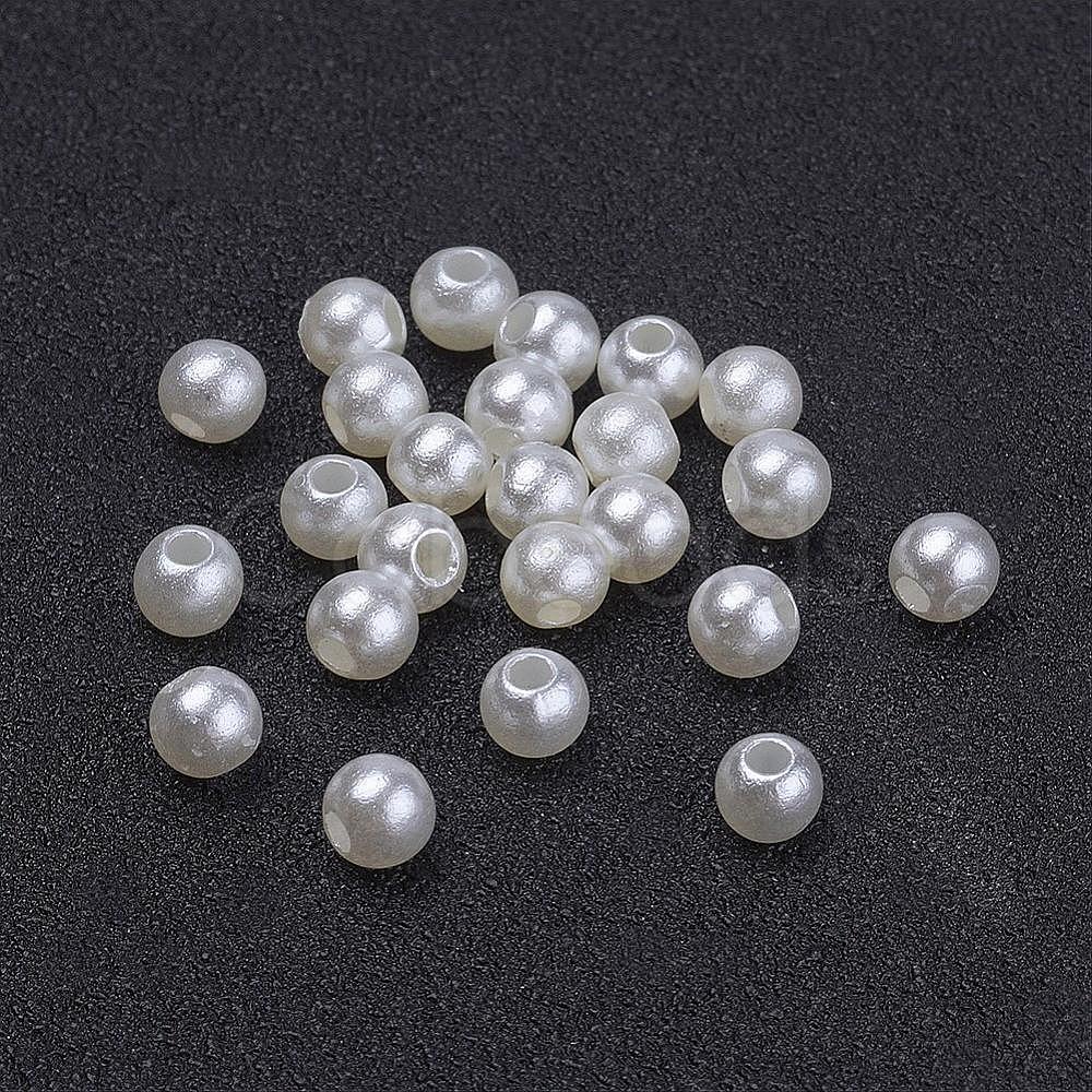 Cheap Creamy White Chunky Imitation Loose Acrylic Round Spacer Pearl ...
