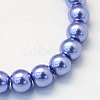 Baking Painted Pearlized Glass Pearl Round Bead Strands HY-Q330-8mm-09-2