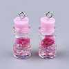 Glass Bottle Pendant Decorations X-GLAA-S181-05E-2