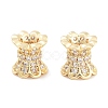 Brass Micro Pave Clear Cubic Zirconia Beads KK-P271-39B-05-1