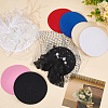 BENECREAT 6Pcs 6 Colors EVA Cloth Round Fascinator Hat Base for Millinery Magic AJEW-BC0006-49-5