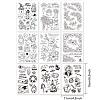 Globleland 9 Sheets 9 Style PVC Plastic Stamps DIY-GL0002-82H-2