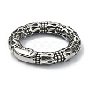 Tibetan Style 316 Surgical Stainless Steel Spring Gate Rings STAS-E191-06AS-01-2