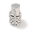 Brass Micro Pave Clear Cubic Zirconia Beads ZIRC-P119-02P-01-1