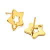 Star Shape 201 Stainless Steel Stud Earrings Findings STAS-Q251-07G-2