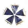 Electroplate Natural Sodalite Pendants G-S344-49A-1