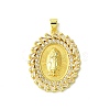 Real 18K Gold Plated Brass Micro Pave Cubic Zirconia Pendants KK-H472-16G-02-1