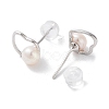 Natural Pearl Stud Earrings for Women EJEW-C083-07B-P-2