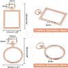 Olycraft 12Pcs 6 Style Alloy Open Back Bezel Pendants FIND-OC0001-55-2