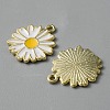 Light Gold Plated Alloy Enamel Pendants ENAM-WH0001-36LG-01-2