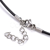 Round Leather Cord Necklaces Making MAK-I005-1.5mm-3