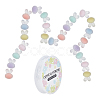 SUNNYCLUE 120Pcs 6 Colors Transparent Acrylic Rabbit Head Beads and 1 Roll Elastic Crystal Thread DIY-SC0016-22-1
