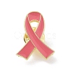 Breast Cancer Awareness Pink Ribbon Enamel Pin JEWB-C014-01G-1