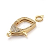 Brass Micro Pave Cubic Zirconia Lobster Claw Clasps ZIRC-F110-02D-G-2