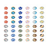 48Pcs 12 Styles Translucent Resin Cabochons RESI-TA0001-44-20