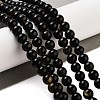 Natural Golden Sheen Obsidian Beads Strands G-C068-6mm-9-5