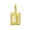 Real 18K Gold Plated Brass Micro Pave Clear Cubic Zirconia Pendants KK-H472-36F-G-1