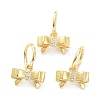 Brass Micro Pave Clear Cubic Zirconia Charms ZIRC-L091-083G-1