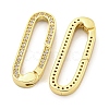 Rack Plating Brass Micro Pave CLear Cubic Zirconia  Spring Gate Clasps KK-Q814-13G-2